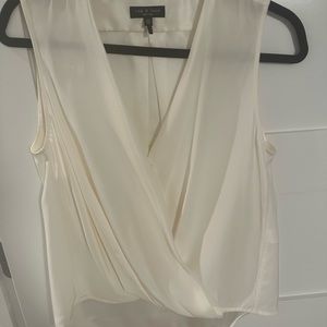 Rag & Bone sleeveless cream silk blouse in size XS.